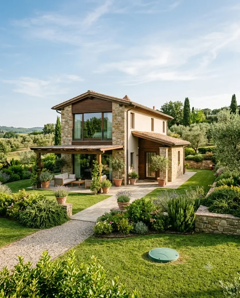 Casa indipendente per il riscaldamento con GPL