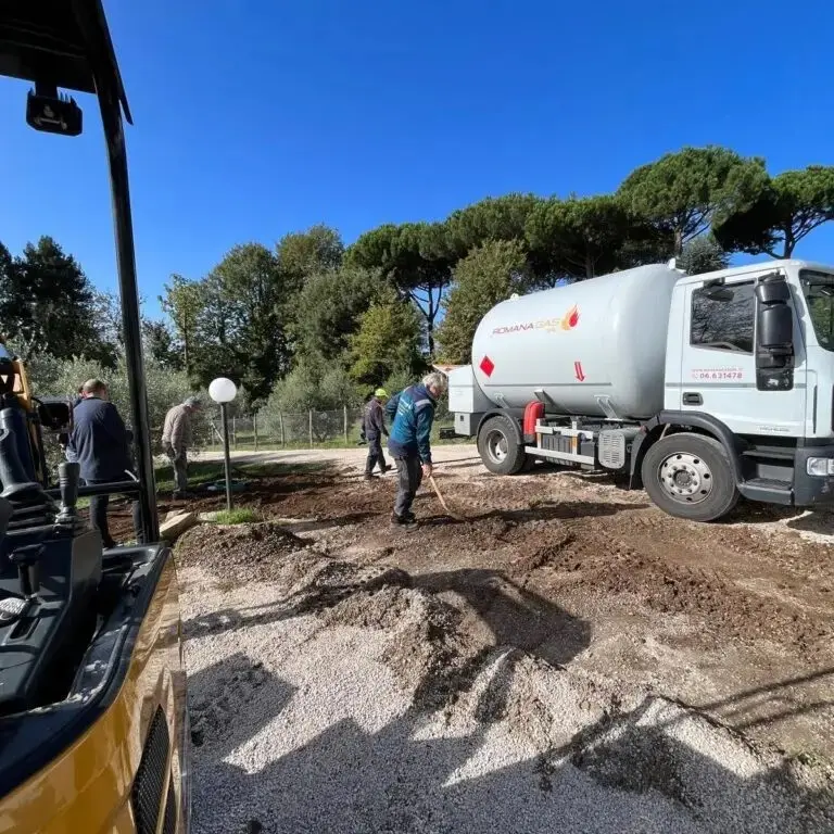 Installazione di un serbatoio GPL da 1000 litri a Monte Compatri